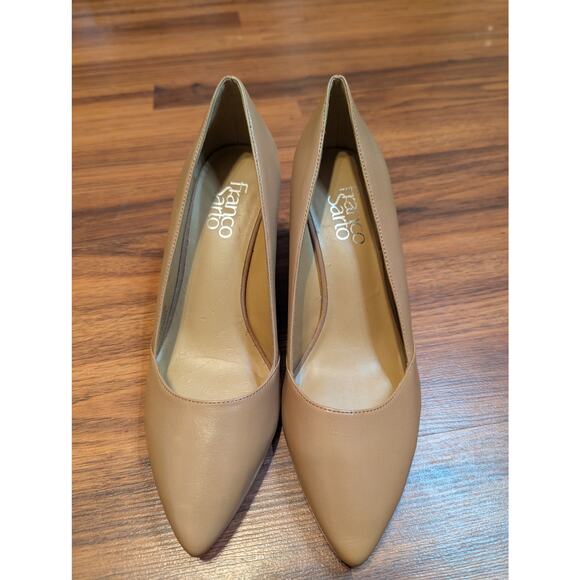Franco Sarto Franke Leather Wedge Pumps- Size 7M- Beige/Tan - Picture 2 of 6